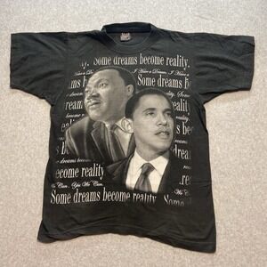Barack Obama Martin Luther King Jr Mens Shirt Black Size M I Have A Dream